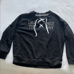 Orangetheory Black Sweatshirt with White Trim